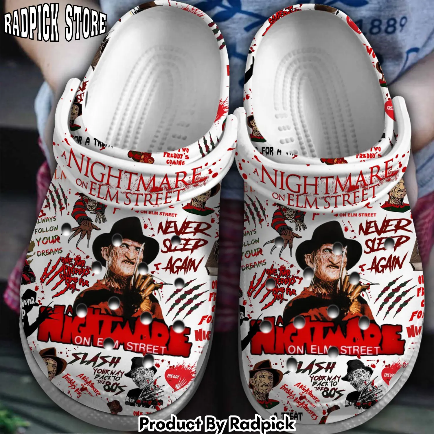 Radpick a nightmare on elm street movie halloween clogs shoes comfortable for men women tpl rp6528355